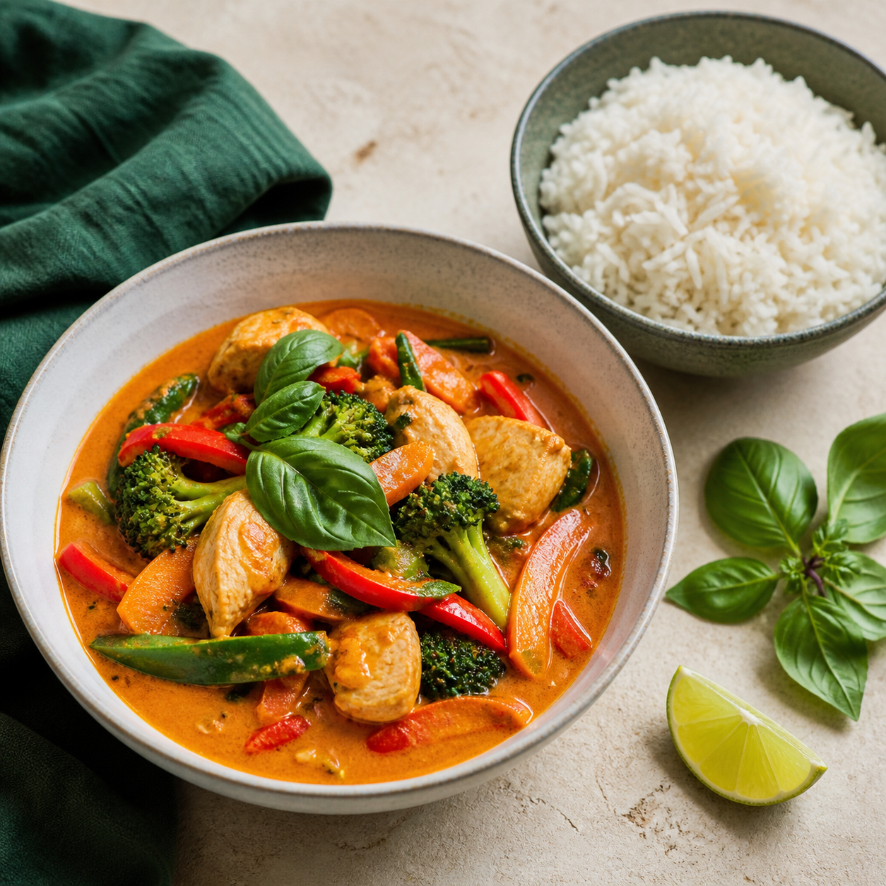 Thaicurry med jasminris